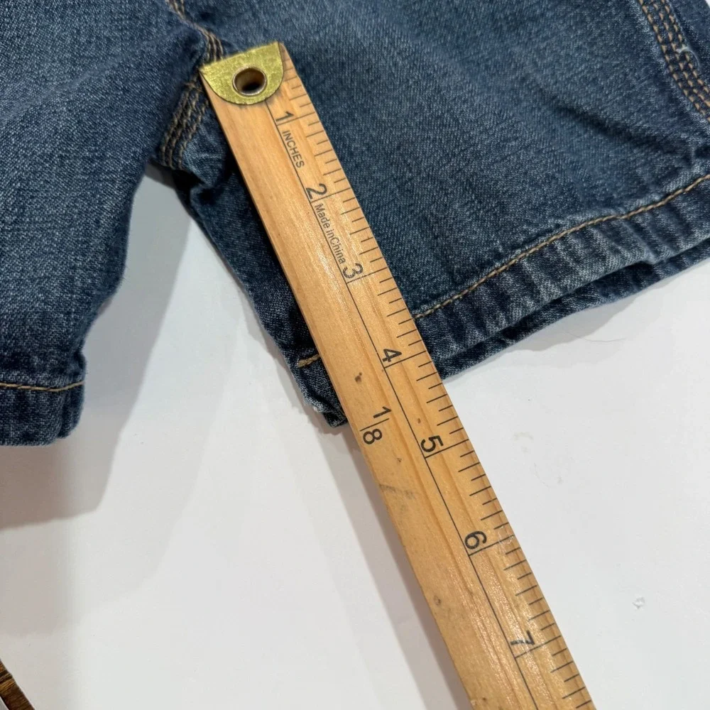 OshKosh Bgosh Kids Dark Wash Denim Vestbak Shortalls Overalls 24 Months Y2K